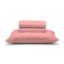 Ver imagem 2 de Jogo de Cama Solteiro Liso 180 Fios Fiori:coral