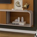 Ver imagem 4 de Painel Home Suspenso Empire Tv até 85 Polegadas Cinamomo/off White