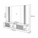 Ver imagem 5 de Painel Home Suspenso Empire Tv até 85 Polegadas Cinamomo/off White