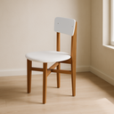 Ver imagem 3 de Conjunto Mesa Jantar Base Madeira Maciça C/ 4 Cadeiras Elisa Ideal para Apartamento 1,20 X 80 Branco