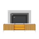 Ver imagem 5 de Rack para TV até 85 Polegadas com LED MDF 240cm 4 Portas Puxadores em Metal Maggiore