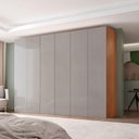 Ver imagem 1 de Guarda Roupa Casal Venus MDF 6 Portas e 6 Gavetas Moderna Naturalle/Off White