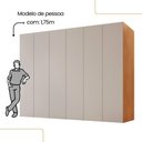 Ver imagem 6 de Guarda Roupa Casal Venus MDF 6 Portas e 6 Gavetas Moderna Naturalle/Off White