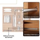 Ver imagem 7 de Guarda Roupa Casal Venus MDF 6 Portas e 6 Gavetas Moderna Naturalle/Off White