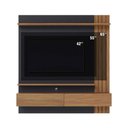 Ver imagem 6 de Home Railay Decorativo Ripado Painel Suspenso 150cm p/TV até 65 Polegadas Noce/Preto G73 - Gran Belo