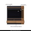 Ver imagem 3 de Home Railay Decorativo Ripado Painel Suspenso 150cm p/TV até 65 Polegadas Noce/Preto G73 - Gran Belo