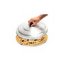 Forma de Pizza, 35 cm Aluminio c/ Tampa Abafador alumibom Forma de Pizza Tampa para Pizza, Abafador  - 4