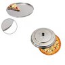 Forma de Pizza, 35 cm Aluminio c/ Tampa Abafador alumibom Forma de Pizza Tampa para Pizza, Abafador  - 1