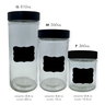 Conjunto 3 Potes Vidro Com Tampa E Adesivo Lousa P/ Escrever - 4