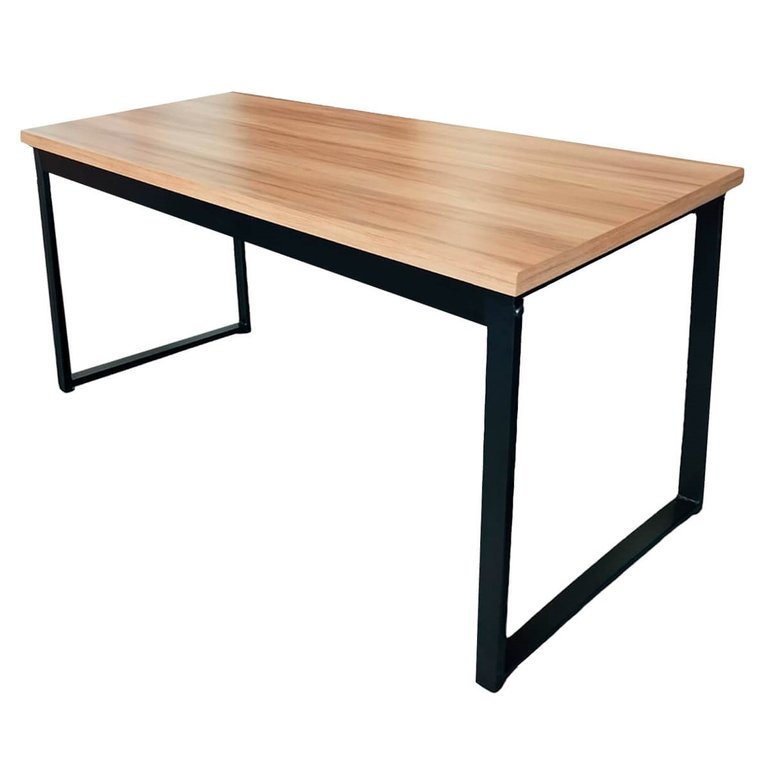 Mesa Escrivaninha Office Estilo Industrial 120x60x70 Nogal/Preto REALME Mesa para Escritório Estilo 