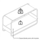 Ver imagem 7 de Sapateira Banco Luna 90 Cm Pes Metalicos e Prateleira Oslo Hanover Dourado Artesano