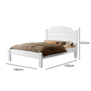 Ver imagem 2 de Cama de Casal em Madeira Mdf Iris Reforçada Estilo Moderno para Quarto Tradicional:branco