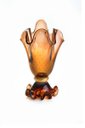 Ver imagem 1 de Vaso em Cristal Murano Marrom com Ouro 24 K - São Marcos