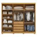 Ver imagem 4 de Cômoda Flora e Guarda Roupa Casal Venice 62780pe Cinamon Touch Off White com Pés - Demóbile