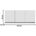 Ver imagem 2 de Armário Aéreo Andréia 120 Cm 3 Portas Branco Ajl
