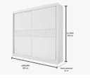 Ver imagem 2 de Guarda Roupa Cancun 2 Portas 100%mdf Ripado - Ddoro Móveis