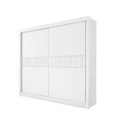 Ver imagem 1 de Guarda Roupa Cancun 2 Portas 100%mdf Ripado - Ddoro Móveis