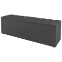 Ver imagem 4 de Kit Cabeceira E Baú Cama Box Casal 140Cm Cinza Escuro