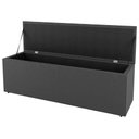 Ver imagem 7 de Kit Cabeceira E Baú Cama Box Casal 140Cm Cinza Escuro
