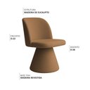 Ver imagem 3 de Kit 04 Cadeiras de Jantar Base Fixa Liz Bouclé Terracota - Nexta Casa