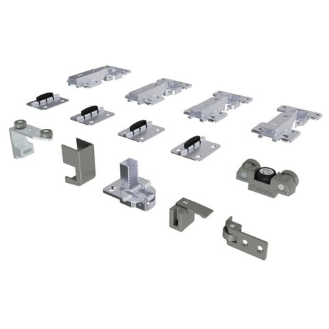 Sistema Deslizante Mezzo (20kg) para Portas Articuladas Rometal 01 Kit
