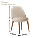 Ver imagem 4 de Conjunto para Sala de Jantar com 8 Cadeiras Ester Off White/Imbuia Marrom
