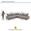 Ver imagem 4 de Sofá de Canto Modulado com Puff e Base Madeira Maciça 320CMX270CM Lisboa