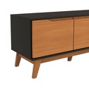 Ver imagem 5 de Rack Kappesberg 3 Portas Preto Fosco/canela 180cm