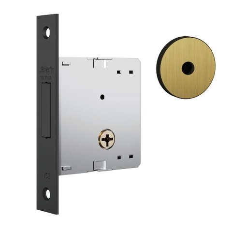 Trava de Segurança 1002 com Roseta Redonda e Acabamento Oxidado E-Coat - 10973 - STAM