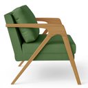 Ver imagem 6 de Kit 03 Poltronas Decorativa Sala Pietra Com Estrutura Madeira L02 Facto Verde Musgo - Lyam Decor