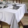 Toalha de Mesa Quadrada 4 Lugares 160x160cm Jacquard Dohler Tj-5796 Branco - 1