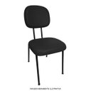 Ver imagem 3 de Kit 6 Cadeiras Secretária Fixa Pé Palito Jserrano Preto para Escritório