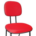 Ver imagem 3 de Kit 2 Cadeira Secretária Fixa Pé Palito Jserrano Vermelho para Escritório