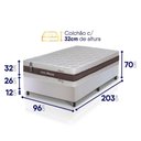 Ver imagem 2 de Cama Box Mali Molas Ensacadas Solteirão 96x203 King House