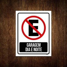 Kit 3 Placas Garagem Dia E Noite - 1