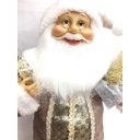 Ver imagem 4 de Papai Noel Casaco Cinza Perolado Luxo 45cm Presente e Pinheiro - Master Christmas