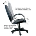 Ver imagem 2 de Cadeira Presidente Giratória Reclinável para Escritório com Vermelho