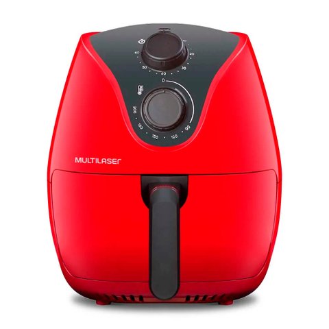 Fritadeira Elétrica Air Fryer 4l 220v 1500w com Grade Multilaser Vermelha - Ce084