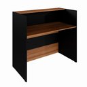 Ver imagem 2 de Balcão de Atendimento para Recepção Escritório 90cm Nogal com Preto F5 Office