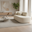 Ver imagem 3 de Sofá Orgânico Divã Estofado Sala Recepção Seed 180 Cm Zahav:off White/bouclé Braça Lado Direito