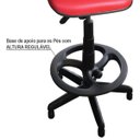 Ver imagem 3 de Cadeira Caixa Secretária Alta para Escritório com Vermelho