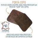 Ver imagem 5 de Descanso de Copo Luxo Porta Copo Couro com Suporte em Madeira