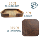 Ver imagem 6 de Descanso de Copo Luxo Porta Copo Couro com Suporte em Madeira