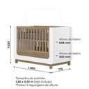 Ver imagem 4 de (reembalado A) Berço Mini Cama Aconchego Branco/jequitibá Hp - Henn