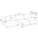 Ver imagem 4 de Sofá Decorativo Santiago 4 Lugares 282cm Sala de Estar Retrátil Modulado Bouclê Castor G89 - Gran Be
