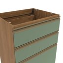 Ver imagem 6 de Balcão 3 Gavetas Kappesberg Celeste 100% Mdf Nogueira/verde Oliva 60cm