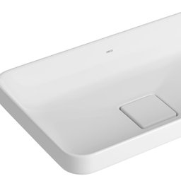 Cuba Sobrepor Deca Slim Quadrada com Mesa 50cm Branco L.23050.17 - 2