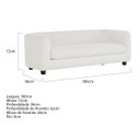 Ver imagem 3 de Sofá 3 Lugares Luxo Recepção Escritorio Sala Veneza 180cm Bouclé