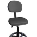 Ver imagem 3 de Cadeira Caixa Secretária Alta para Escritório com Cinza