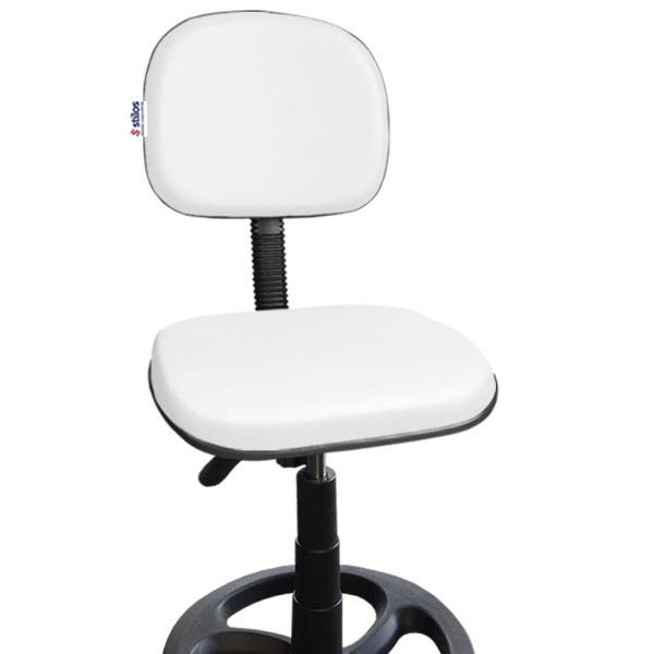 Cadeira Caixa Secretária Alta para Escritório com Branco - 2